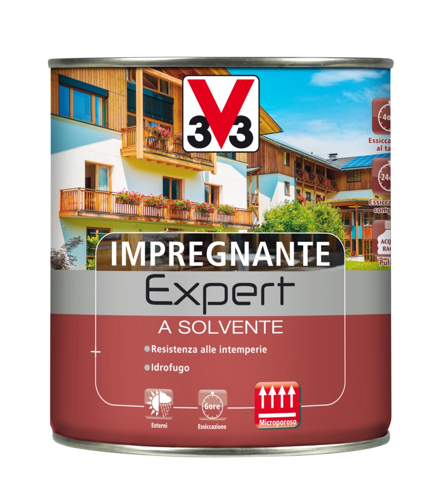 Expert - impregnante a solvente colore noce scuro - 0,75 litri